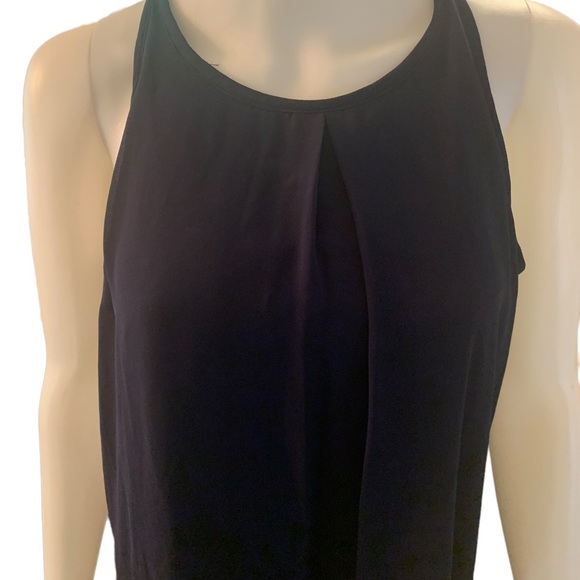 I.N. San Francisco Navy Sleeveless Chiffon Shift Dress - Picture 4 of 9